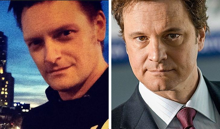 Colin Firth so svojím dvojníkom